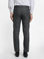 Jainish Men's Charcoal Checked Formal Trousers ( FGP 266Charcoal ) | Grocsy
