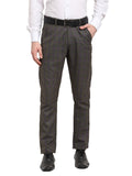 Jainish Men's Black Cotton Checked Formal Trousers ( FGP 267Charcoal ) | Grocsy