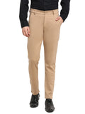 Jainish Men's Beige 4-Way Lycra Tapered Fit Trousers ( FGP 269Beige ) | Grocsy