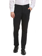 Jainish Men's Black 4-Way Lycra Tapered Fit Trousers ( FGP 269Black ) | Grocsy