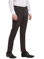 Jainish Men's Brown 4-Way Lycra Tapered Fit Trousers ( FGP 269Brown ) | Grocsy