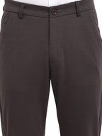 Jainish Men's Brown 4-Way Lycra Tapered Fit Trousers ( FGP 269Brown ) | Grocsy
