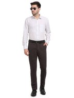Jainish Men's Brown 4-Way Lycra Tapered Fit Trousers ( FGP 269Brown ) | Grocsy