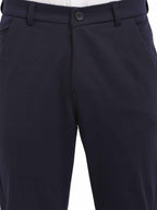 Jainish Men's Navy Blue 4-Way Lycra Tapered Fit Trousers ( FGP 269Navy ) | Grocsy