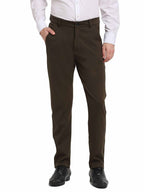 Jainish Men's Olive 4-Way Lycra Tapered Fit Trousers ( FGP 269Olive ) | Grocsy