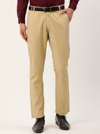 Jainish Men's Beige Checked Formal Trousers ( FGP 270 Beige ) | Grocsy