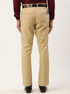 Jainish Men's Beige Checked Formal Trousers ( FGP 270 Beige ) | Grocsy