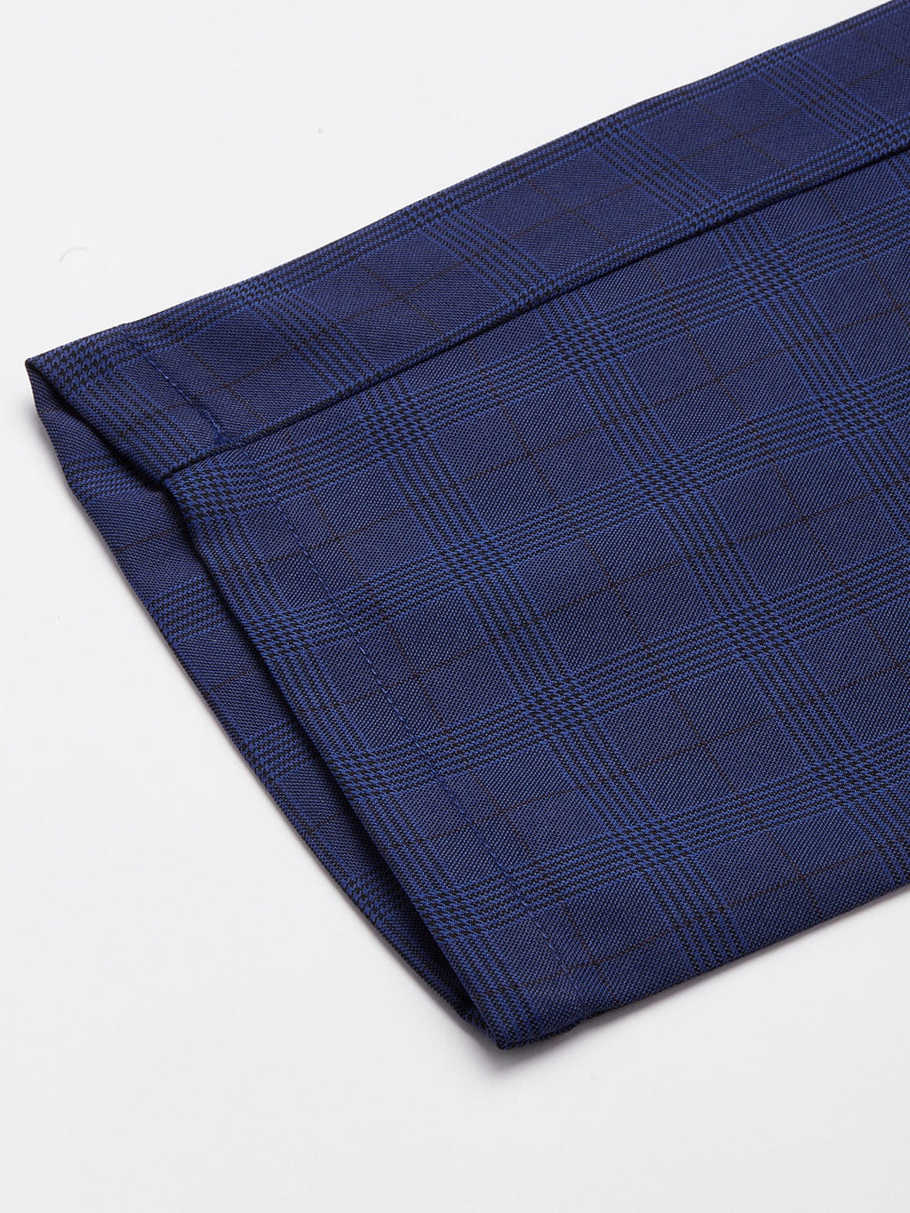 Jainish Men's Blue Checked Formal Trousers ( FGP 270 Blue ) | Grocsy