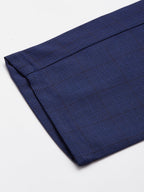 Jainish Men's Blue Checked Formal Trousers ( FGP 270 Blue ) | Grocsy