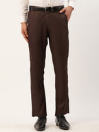 Jainish Men's Coffee Checked Formal Trousers ( FGP 270 Coffee ) | Grocsy