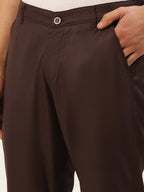 Jainish Men's Coffee Checked Formal Trousers ( FGP 270 Coffee ) | Grocsy