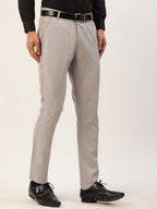 Jainish Men's Grey Checked Formal Trousers ( FGP 270 Grey ) | Grocsy