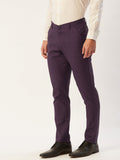 Jainish Men's Maroon Checked Formal Trousers ( FGP 270 Maroon ) | Grocsy