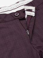 Jainish Men's Maroon Checked Formal Trousers ( FGP 270 Maroon ) | Grocsy