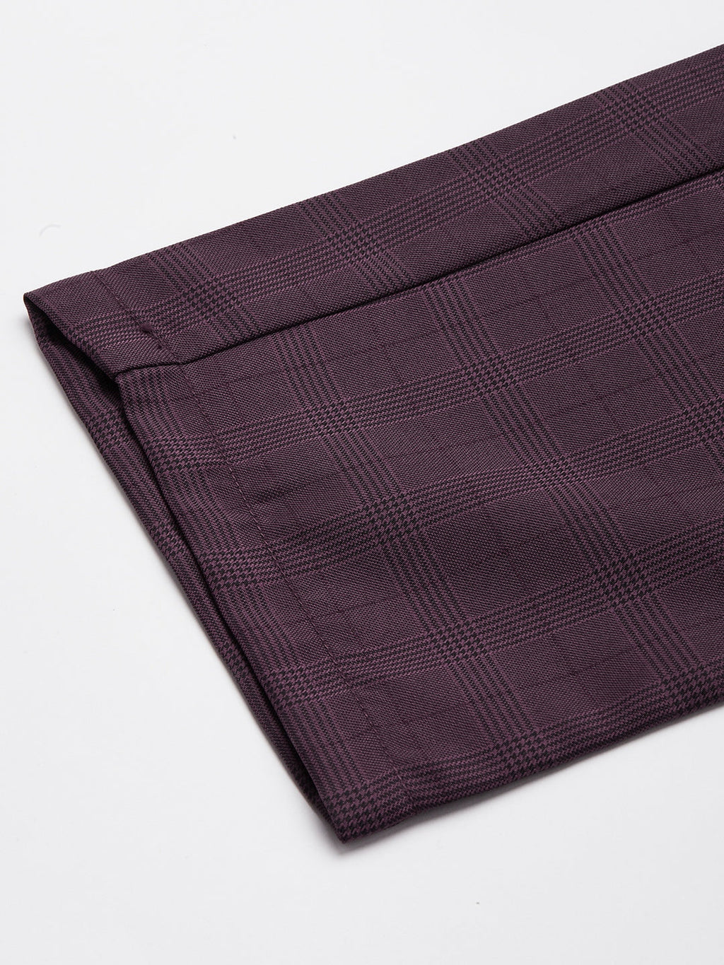 Jainish Men's Maroon Checked Formal Trousers ( FGP 270 Maroon ) | Grocsy