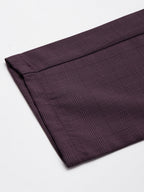 Jainish Men's Maroon Checked Formal Trousers ( FGP 270 Maroon ) | Grocsy