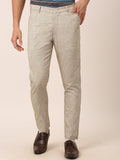 Jainish Men's Beige Linan Cotton Formal Trousers ( FGP 273 Beige ) | Grocsy