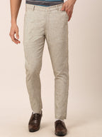 Jainish Men's Beige Linan Cotton Formal Trousers ( FGP 273 Beige ) | Grocsy