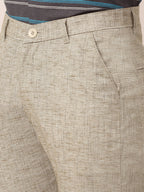 Jainish Men's Beige Linan Cotton Formal Trousers ( FGP 273 Beige ) | Grocsy
