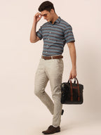 Jainish Men's Beige Linan Cotton Formal Trousers ( FGP 273 Beige ) | Grocsy