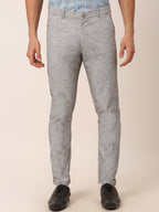 Jainish Men's Grey Linan Cotton Formal Trousers ( FGP 273 Grey ) | Grocsy