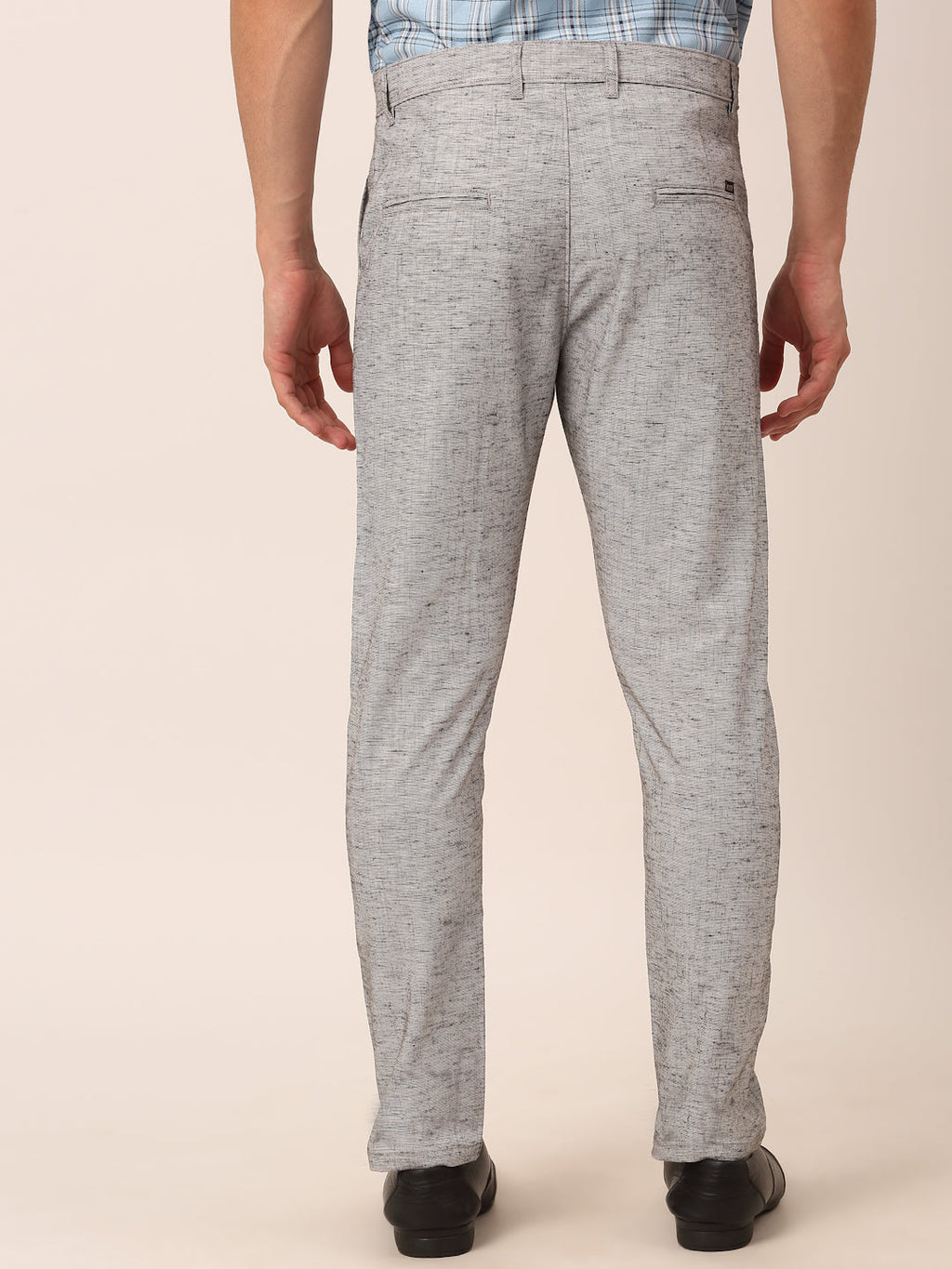 Jainish Men's Grey Linan Cotton Formal Trousers ( FGP 273 Grey ) | Grocsy