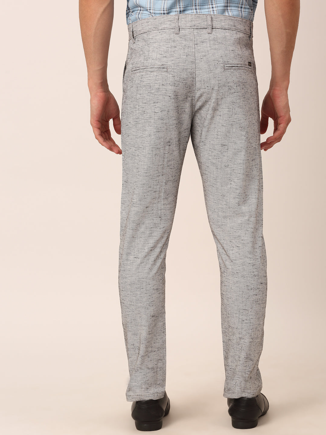 Jainish Men's Grey Linan Cotton Formal Trousers ( FGP 273 Grey ) | Grocsy
