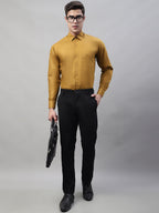 Jainish Men's Black Tapered Fit Formal Trousers | Grocsy
