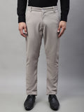 Jainish Men's Light Grey Tapered Fit Formal Trousers | Grocsy