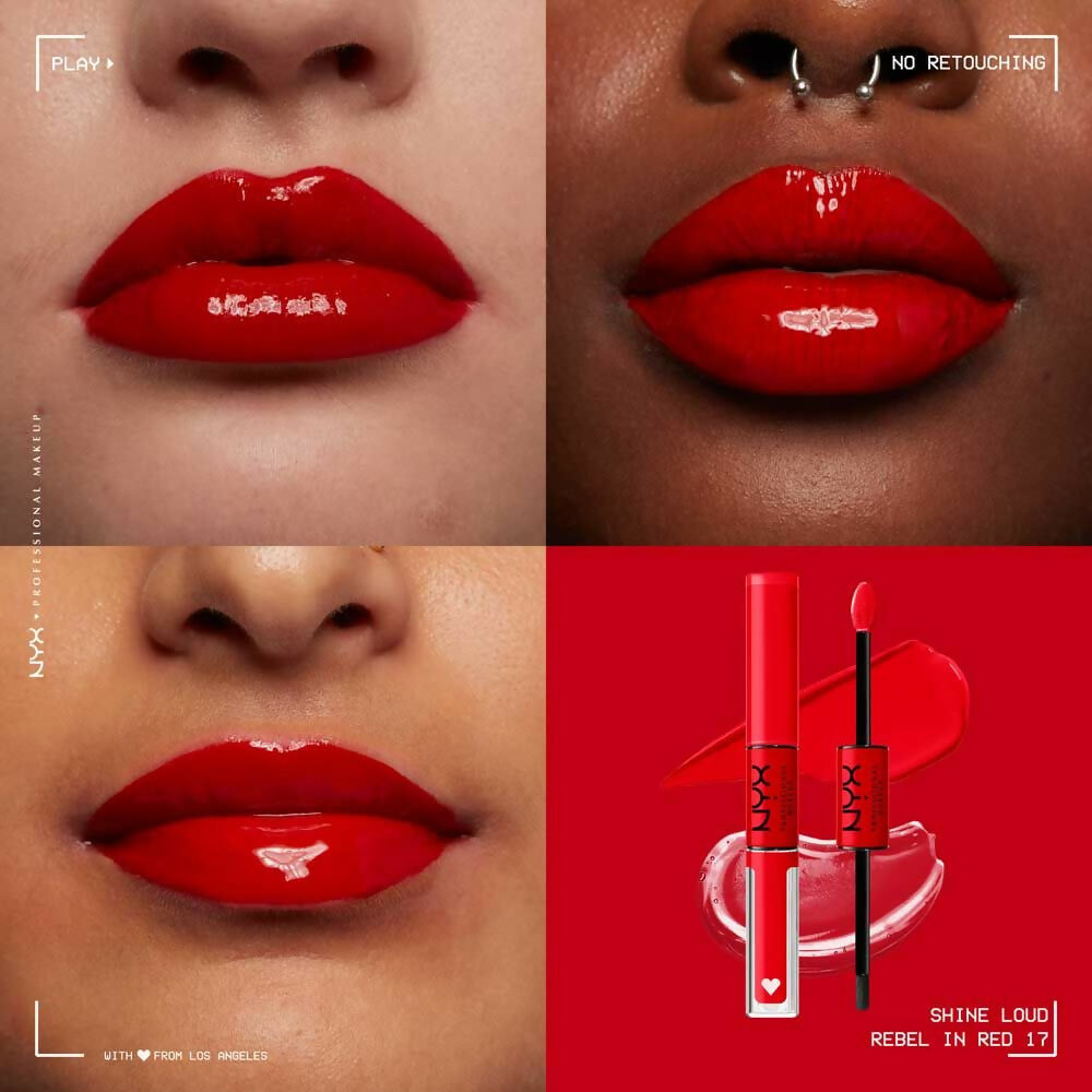 NYX Professional Makeup Shine Loud High Shine Lip Color and Gloss - Rebel In Red | Grocsy
