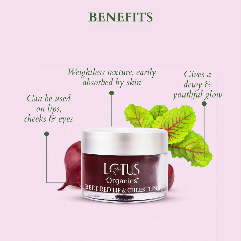 Lotus Organics+ Beet Red Lip & Cheek Tint | Grocsy
