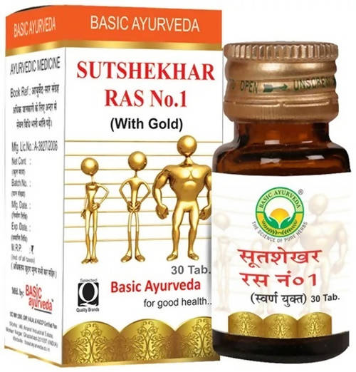Basic Ayurveda Sutshekhar Ras No.1 (With Gold) Tablets | Grocsy