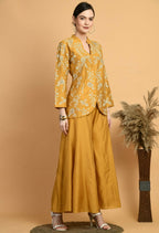 Joban Fashion Mustard Chanderi Kurta Set | Grocsy