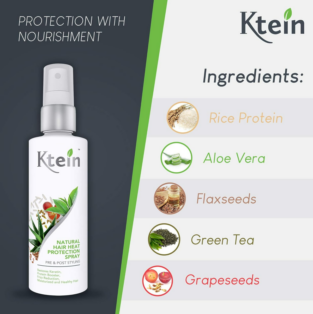 Ktein Natural Hair Heat Protection Spray | Grocsy