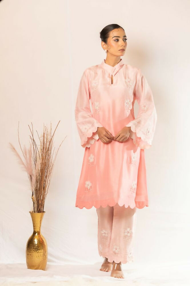 Timaraa Rose Whisper Pink Ombre Shaded Co-Ord Set | Grocsy