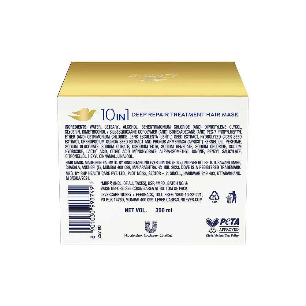 Dove 10 in 1 Deep Repair Treatment Hair Mask | Grocsy