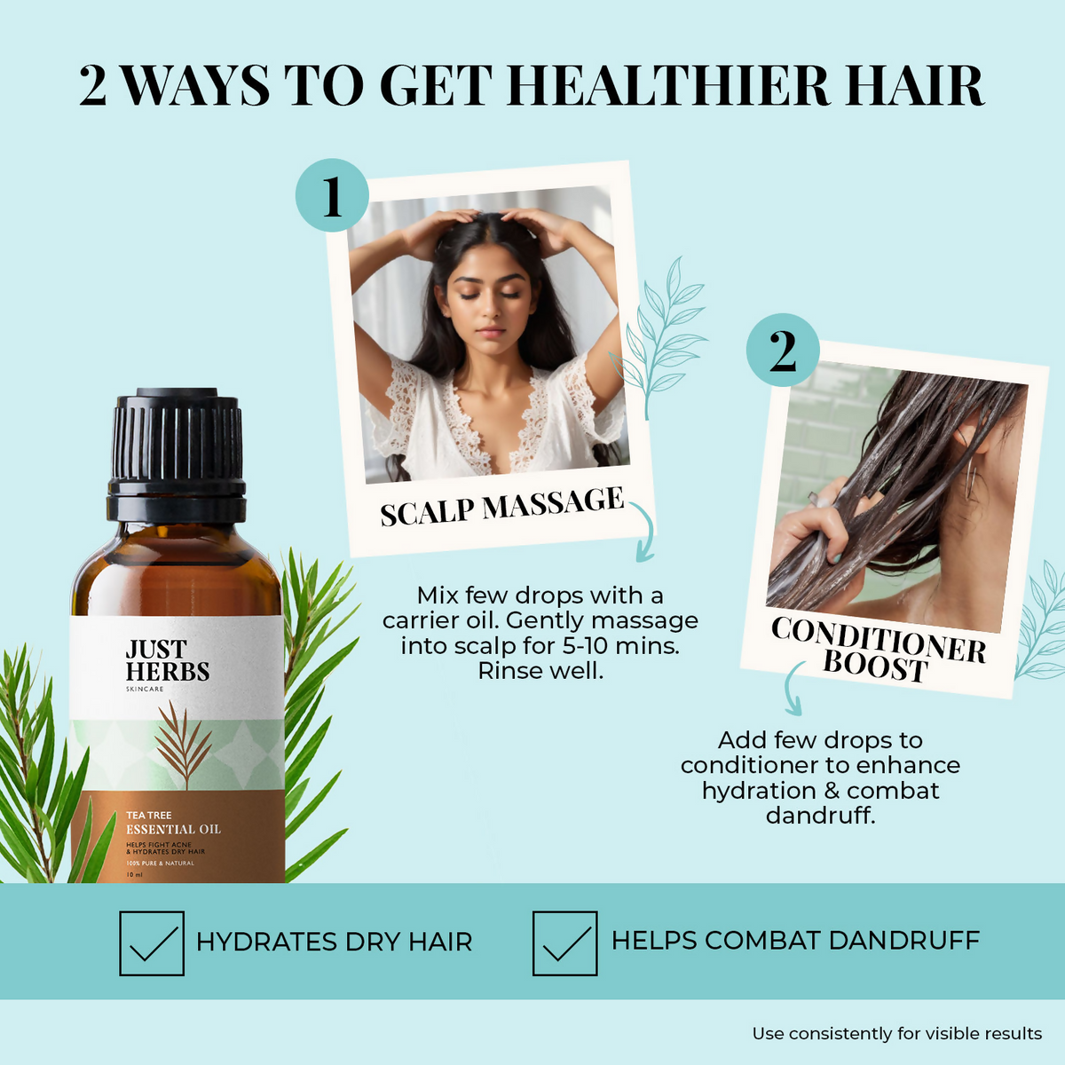 Just Herbs Tea Tree Essential Oil | Grocsy