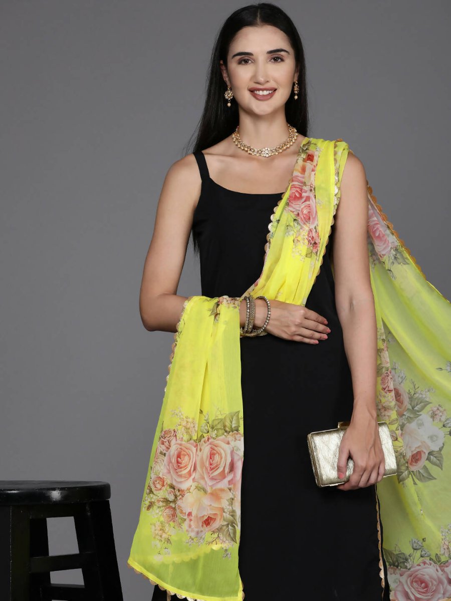 Ahalyaa Women's Traditional wear Kurta Set - Black | Grocsy