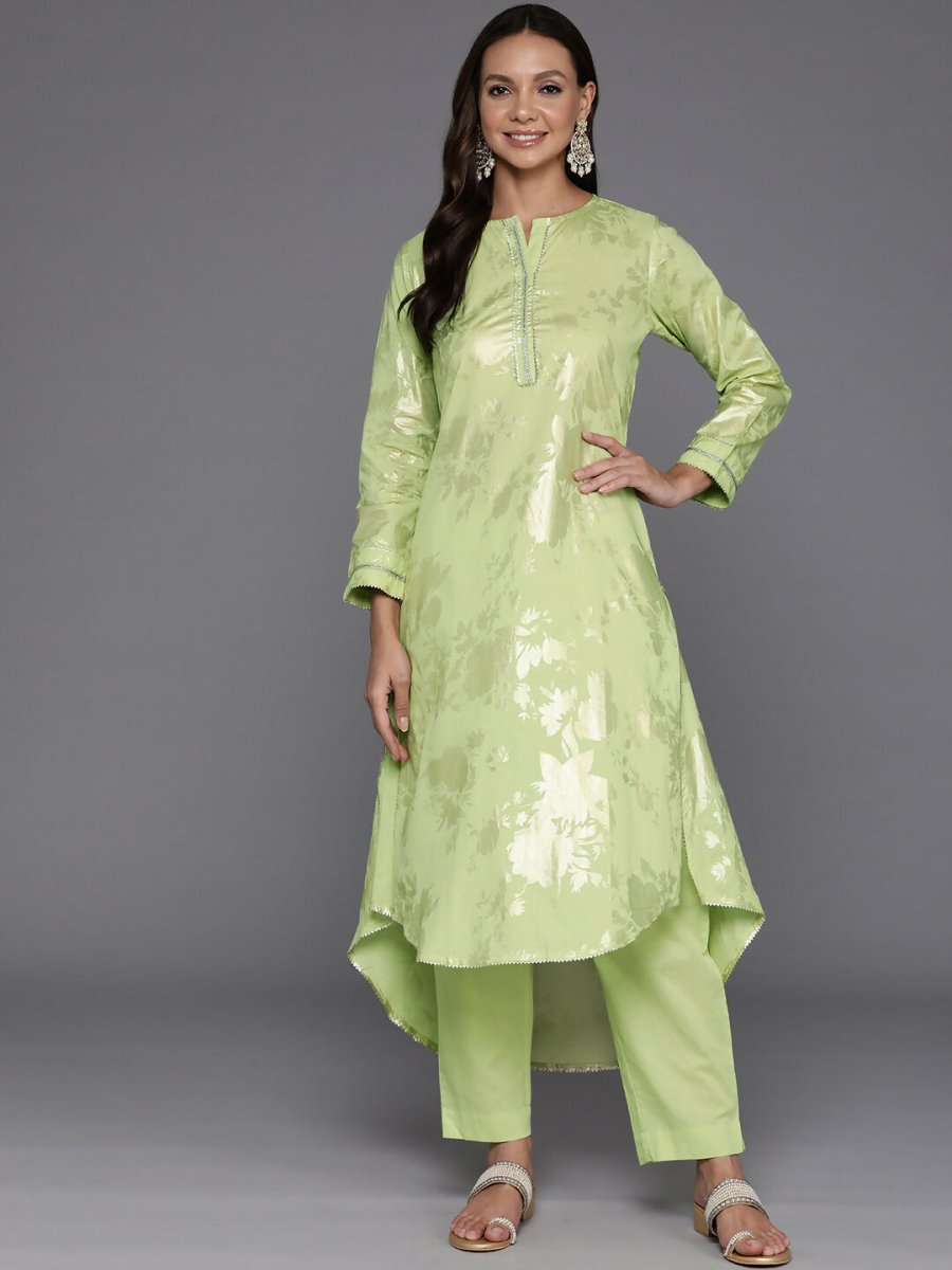 Ahalyaa Women's Traditional wear Kurta Set - Green | Grocsy