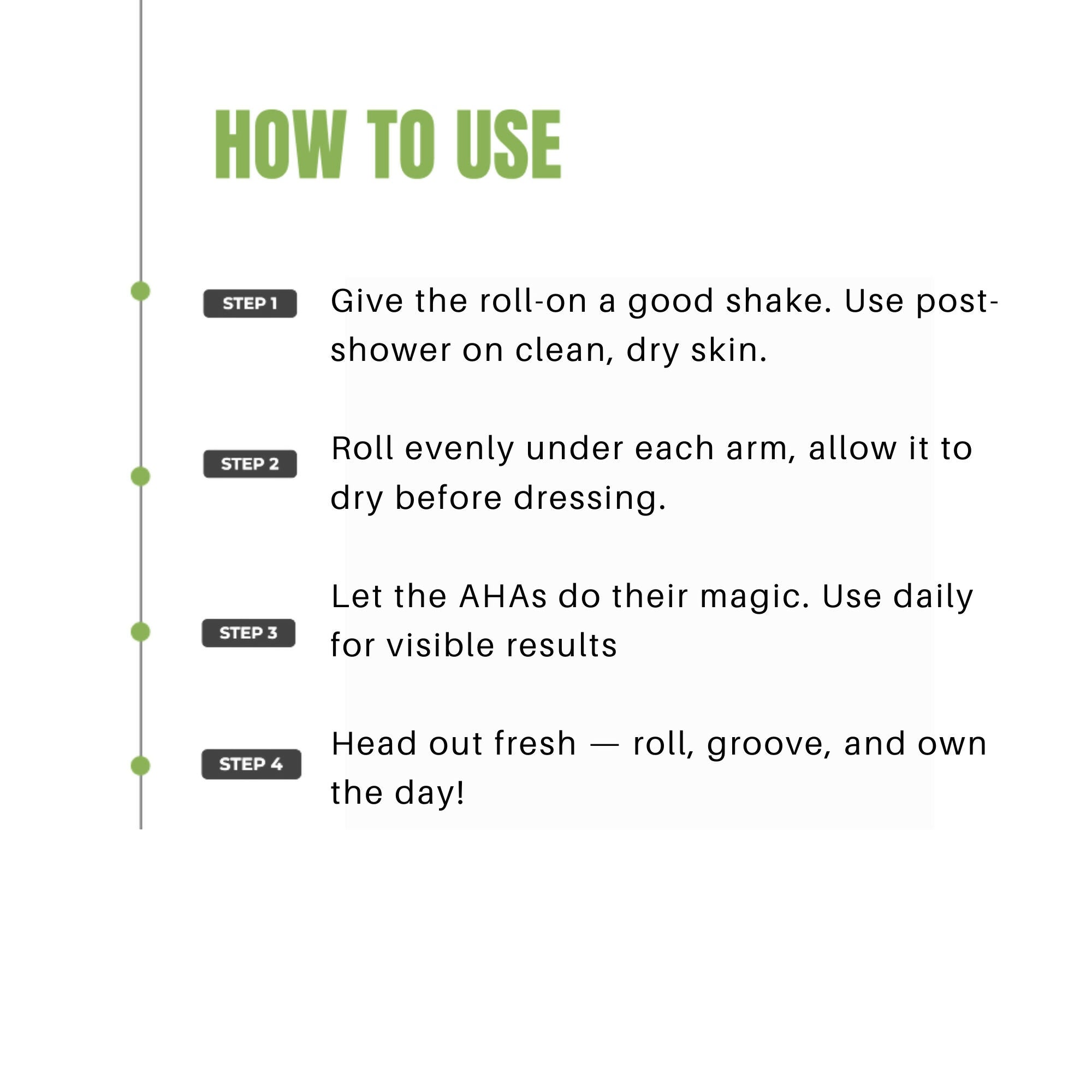 Detoxie 5% AHA BHA Underarm Lightening Deo Roll (Minty Fresh) | Grocsy