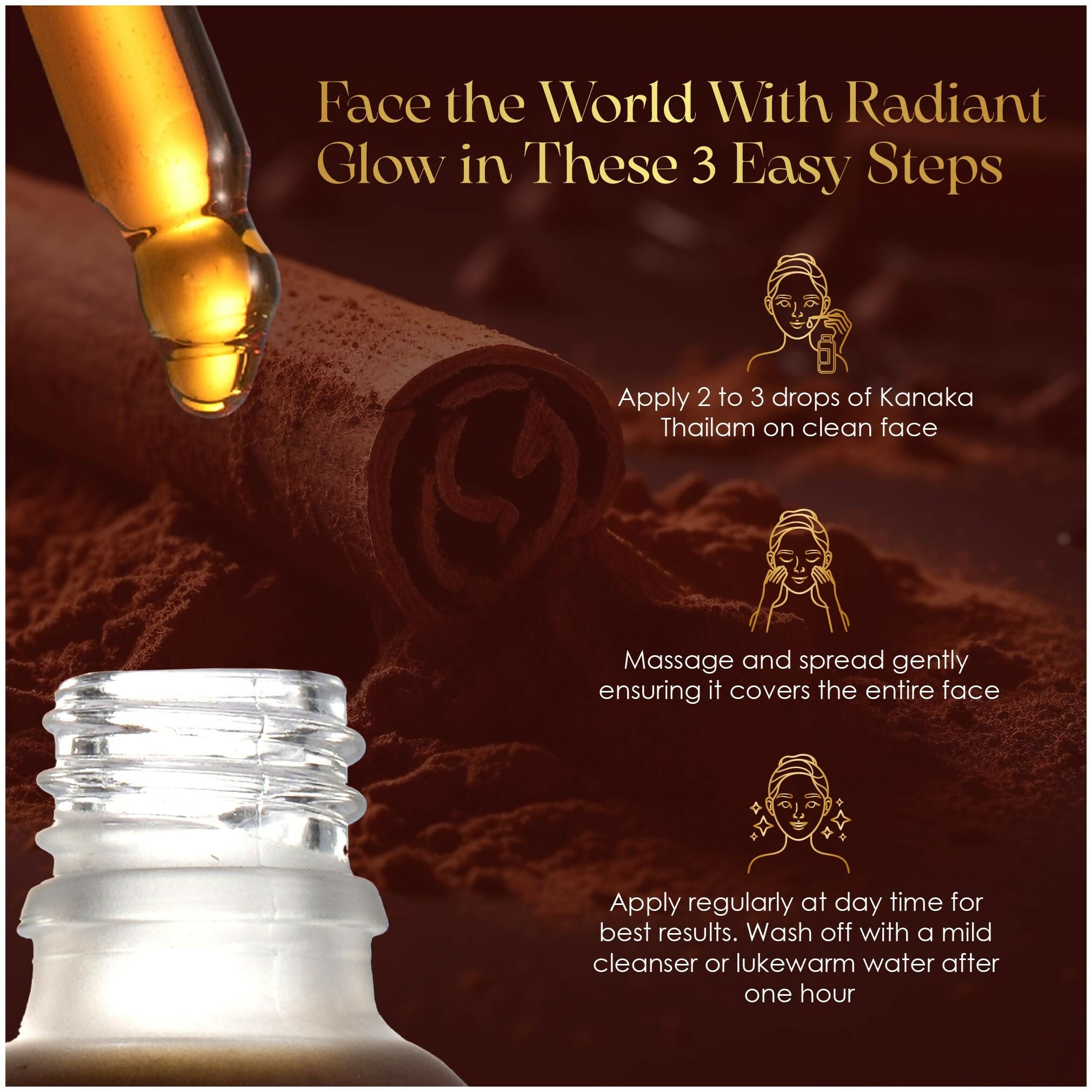 AVP Ayurveda Kanaka Thailam Day Serum Infused with Beauty Berry and Sandalwood, Ayurvedic Herbal Face Oil | Grocsy