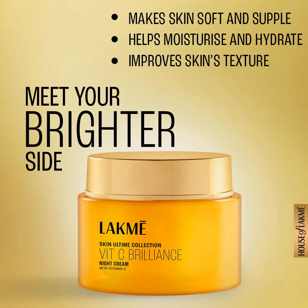 Lakme 9 to 5 Vitamin C+ Night Cream with Vitamin C | Grocsy
