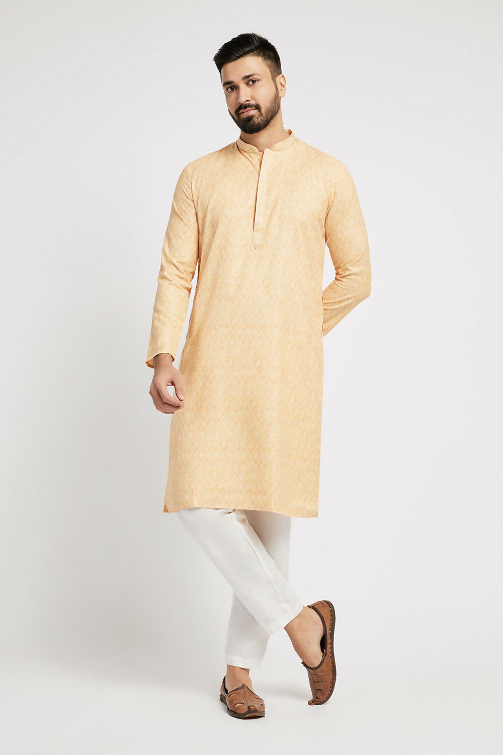 Ethnic India Yellow Men's Kurta | Grocsy