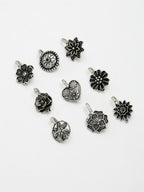 NVR Women's Set of 9 Silver-Plated German Silver Nose Pins | Grocsy