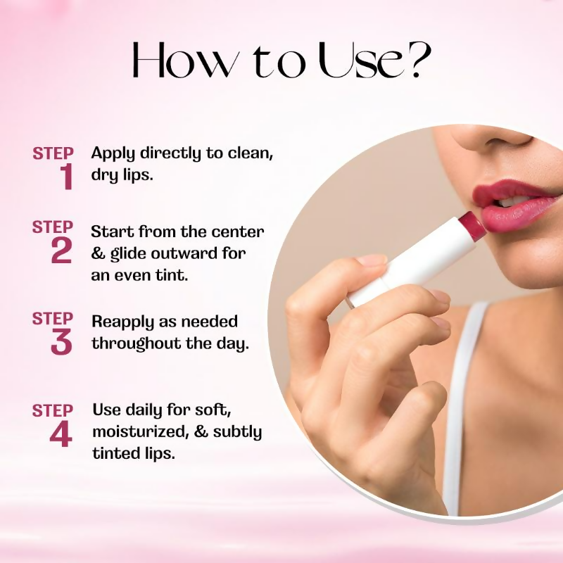 Nourish Mantra Beetroot Tinted Lip Balm with SPF for Smooth, Nourished & Protected Lips | Grocsy