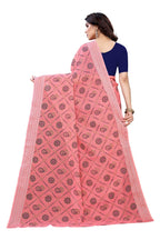 Vamika Peach Linen Jari Border Saree (CHARVI PEACH) | Grocsy
