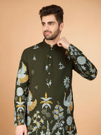 Vastranavya Exclusive Wedding Wear Viscose Rayon Thread Embroidered Work Kurta | Grocsy