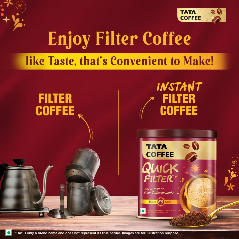 Tata Coffee Quick Filter Coffee Powder Tin | Grocsy