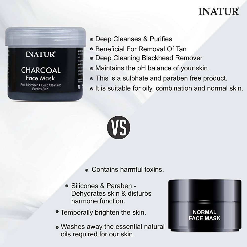 Inatur Charcoal Face Mask | Grocsy