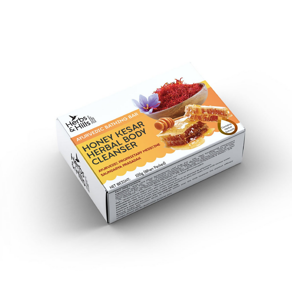 Herbs & Hills Honey Kesar Herbal Body Cleanser | Grocsy